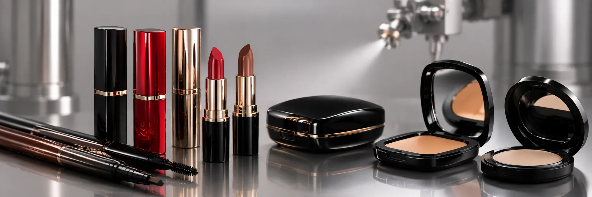 EB 3D spray coating application for cosmetic packaging