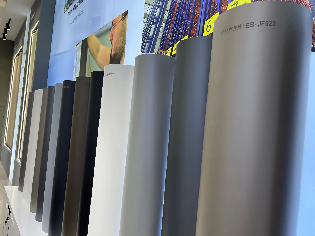Decorative film and decorative paper roll samples