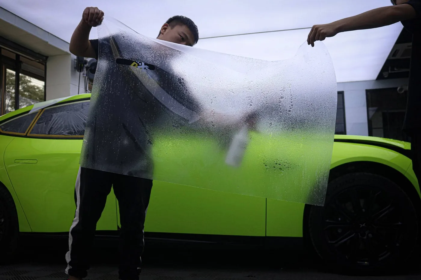 Paint protection film sample